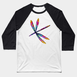 Single Rainbow Dragonfly Baseball T-Shirt